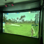 Garmin Approach R50 SportScreen Vanish Retractable Golf Studio Complete Package | Home Golf Simulator Studio with Impact Screen, Enclosure, Hitting Mat, Putting Turf & Projector