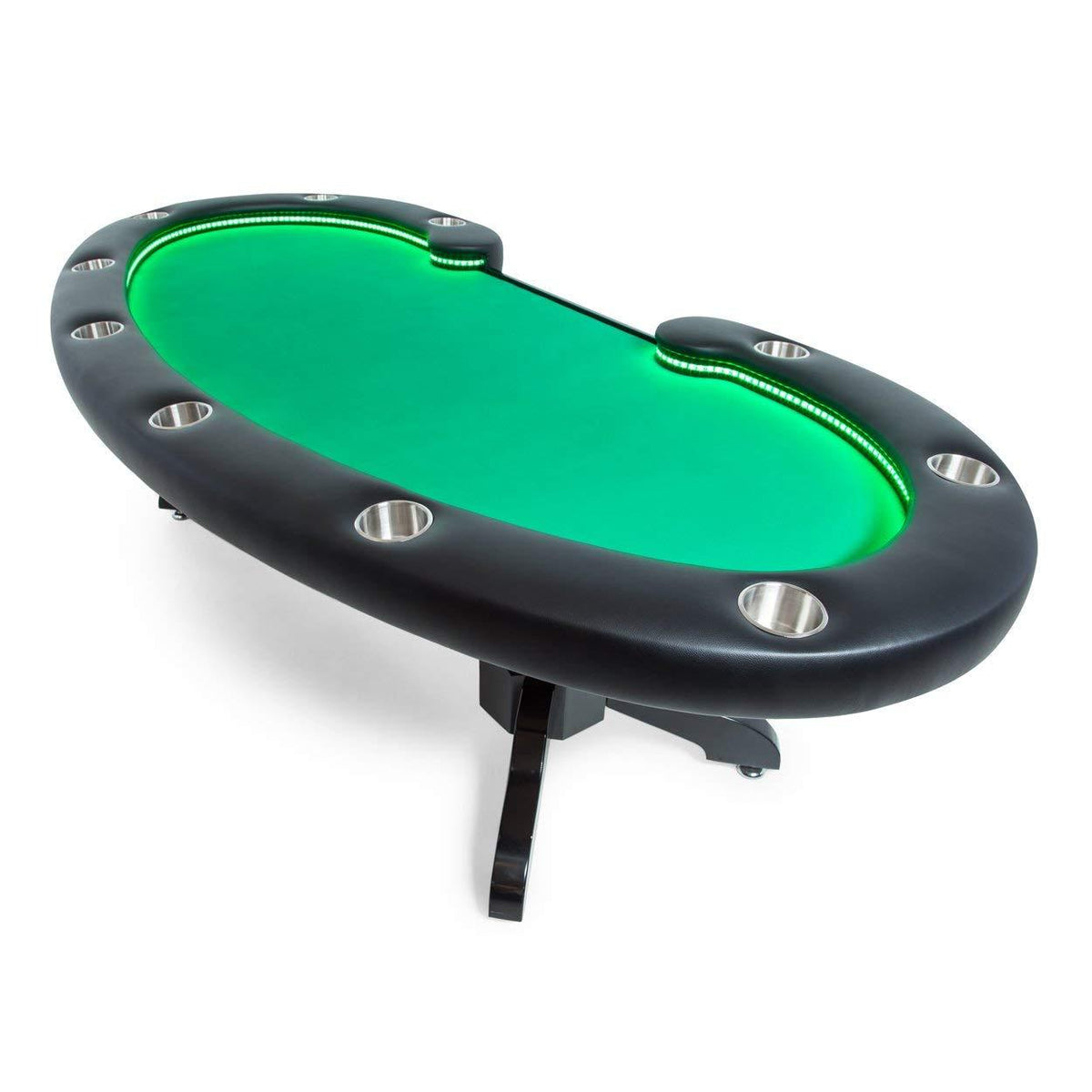 BBO Poker Tables Lumen HD LED Black Poker Table 10 Person