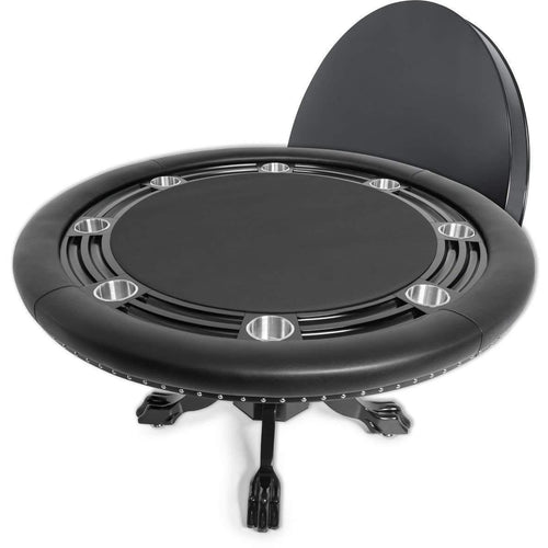 BBO Poker Tables Nighthawk Black Round Poker Table 8 Person