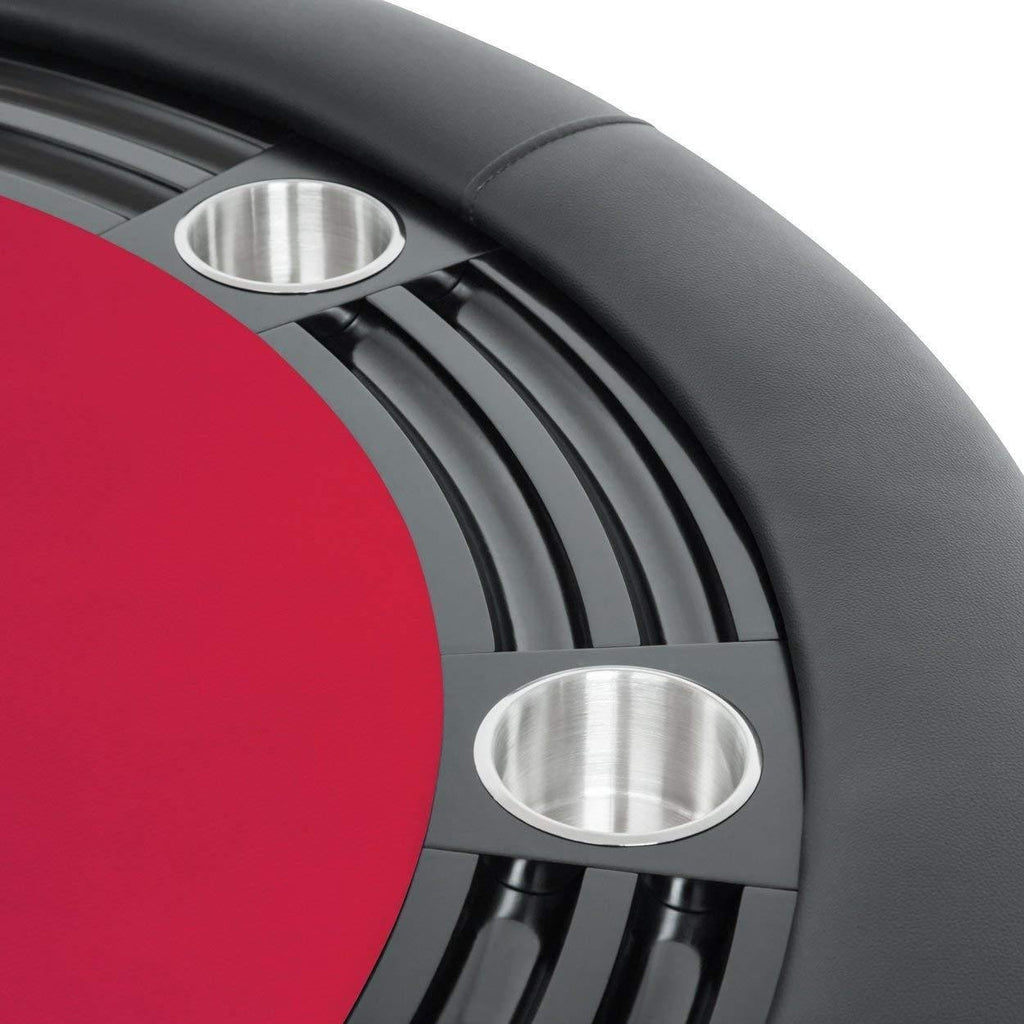 BBO Poker Tables Nighthawk Black Round Poker Table 8 Person